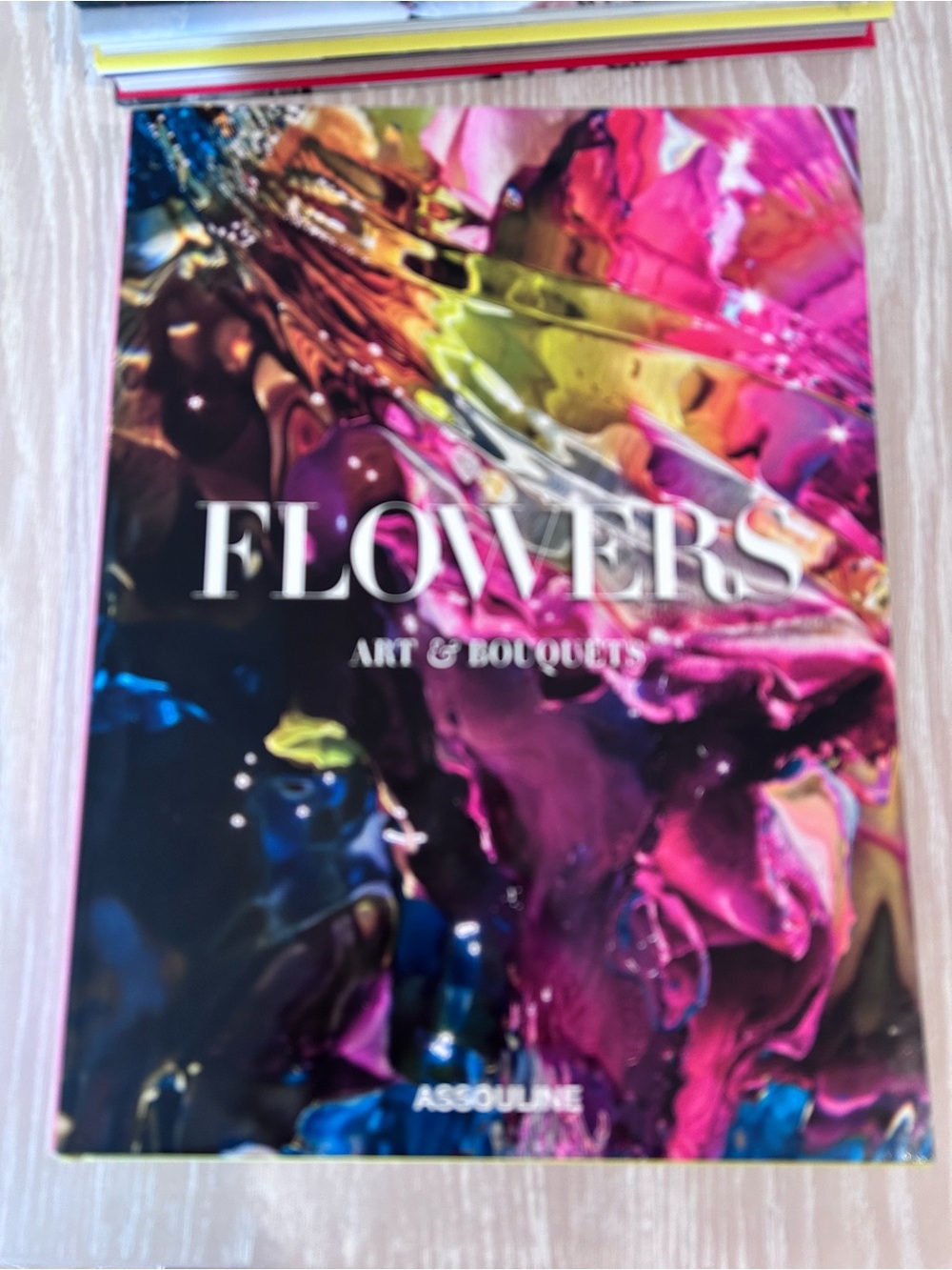 Assouline Vibrant Floral Art Cover in Pink, Purple, Blue and Yellow